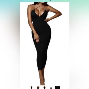 Sexy black bodycon dress